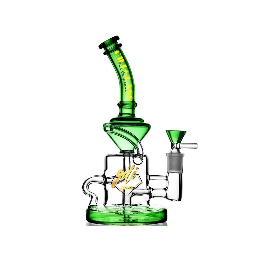 Recycler DAB Rig, 9 inch Premium Glass Bong, Gili Glass