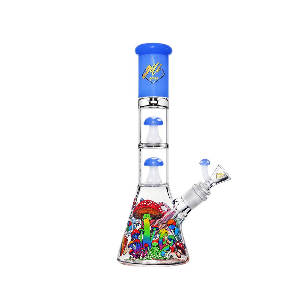 Beaker with Percolator, 12 inch Premium Glass Bong, Gili Glass
