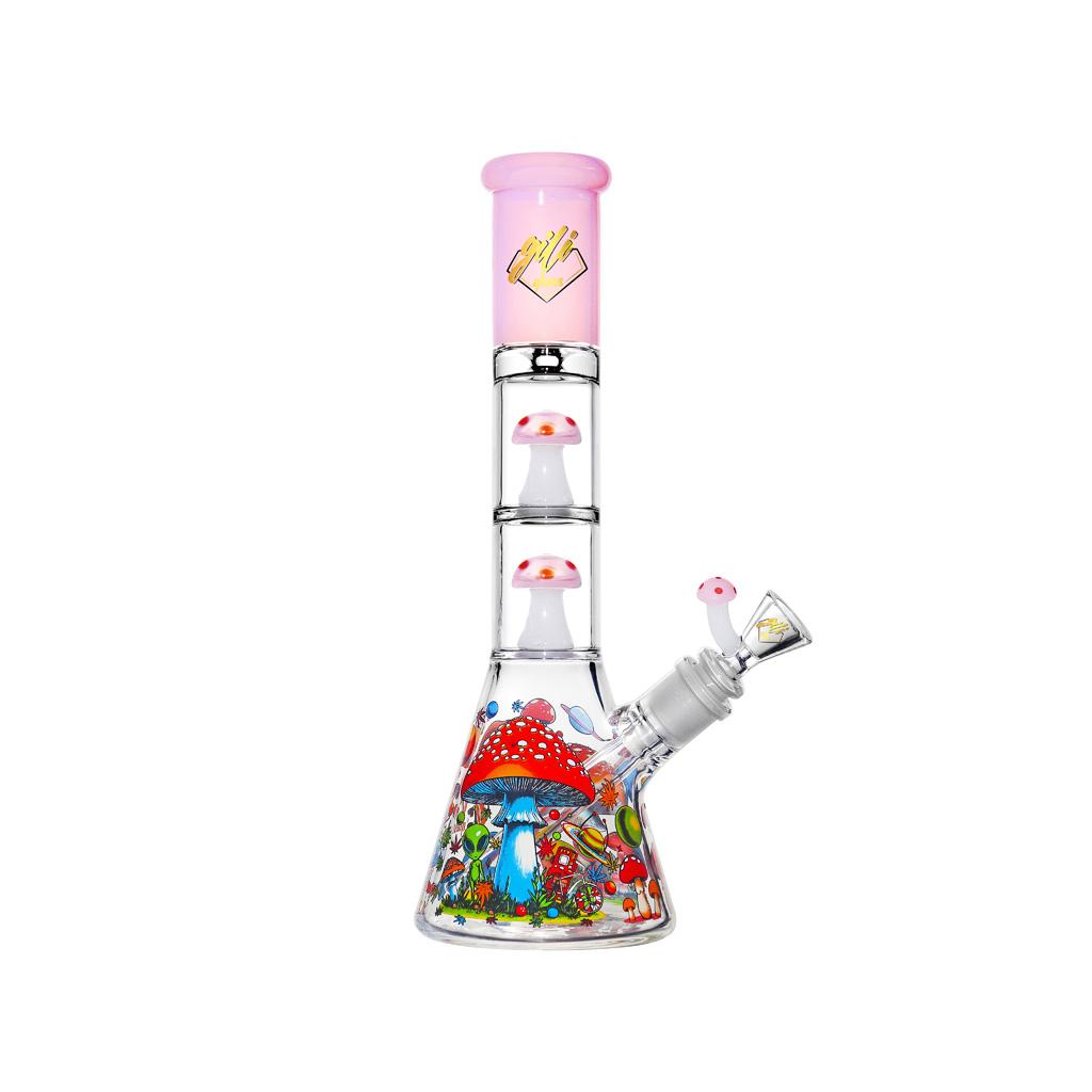 Beaker with Percolator, 12 inch Premium Glass Bong, Gili Glass