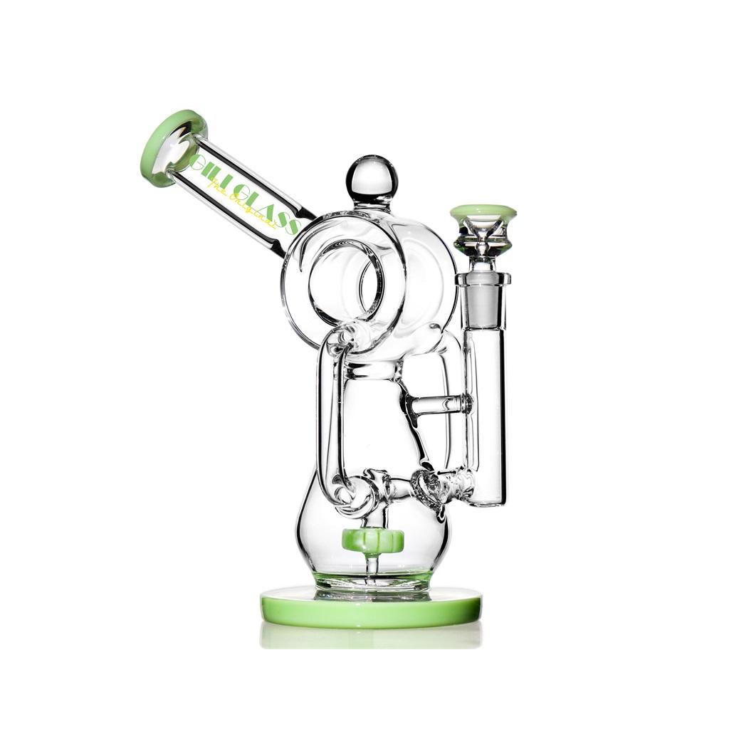 Recycler DAB Rig, 9 inch Premium Glass Bong, Gili Glass