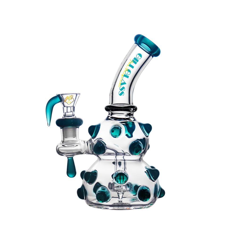 Thick Glass DAB Rig, 8 inch Premium Glass Bong, Gili Glass