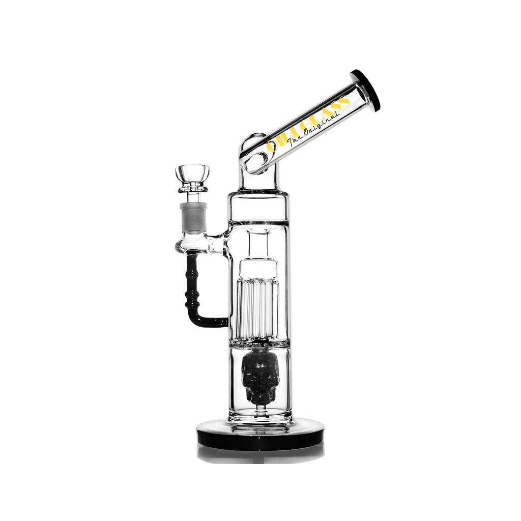 DAB Rig skull Percolator, 12 inch Premium Glass Bong, Gili Glass