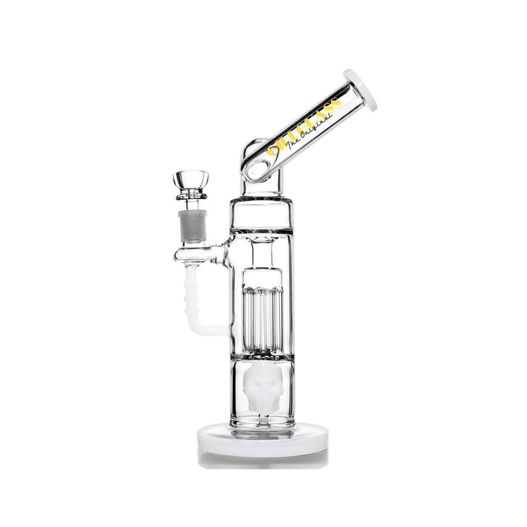 DAB Rig skull Percolator, 12 inch Premium Glass Bong, Gili Glass
