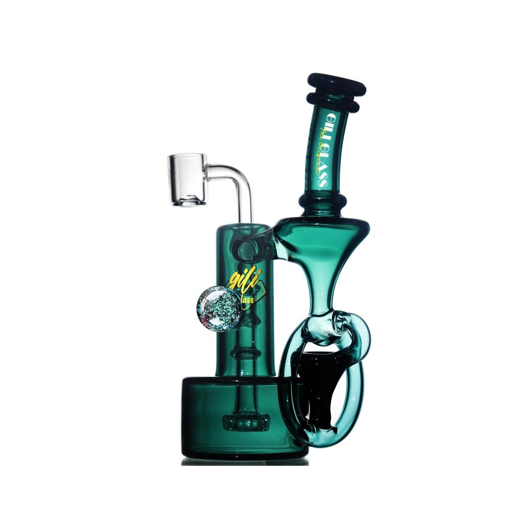 Recycler DAB Rig, 8 inch Premium Glass Bong, Gili Glass