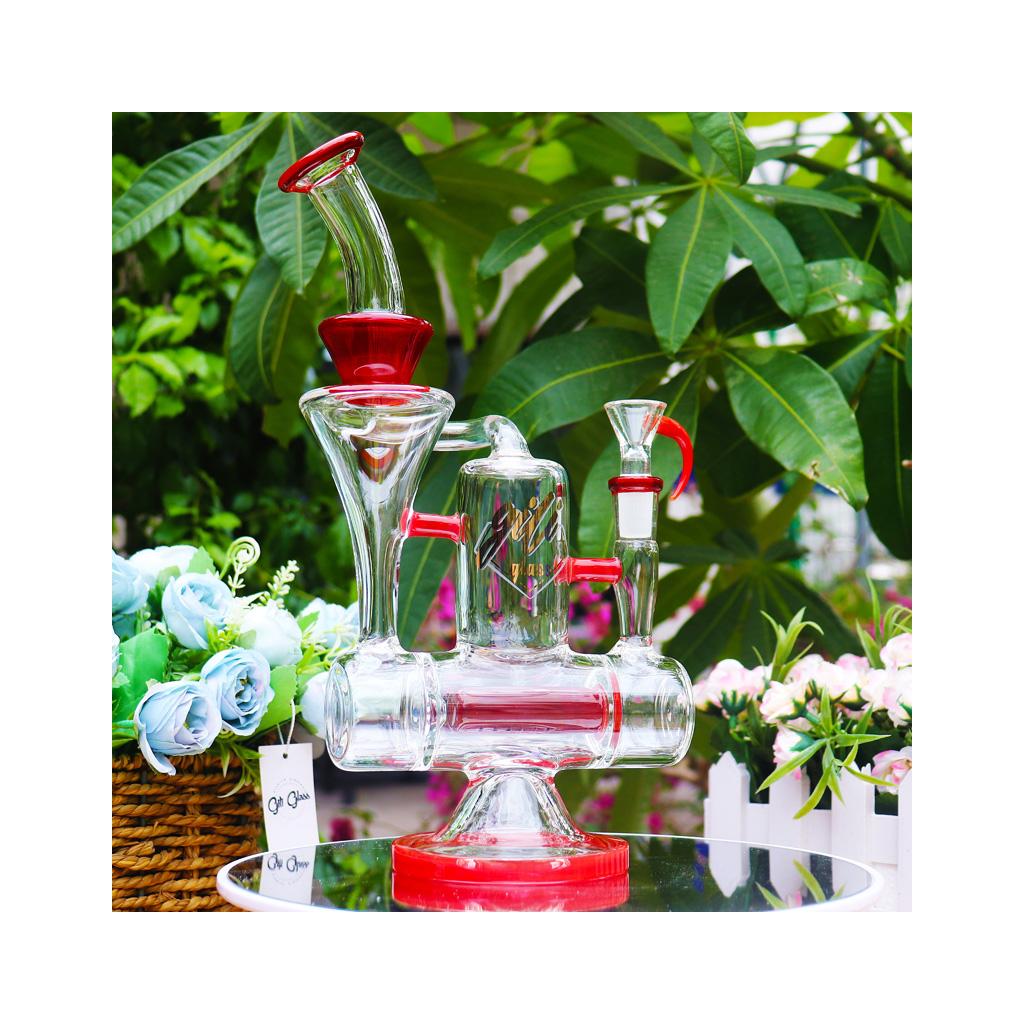 Recycler DAB Rig, 11 inch Premium Glass Bong, Gili Glass - Image 3