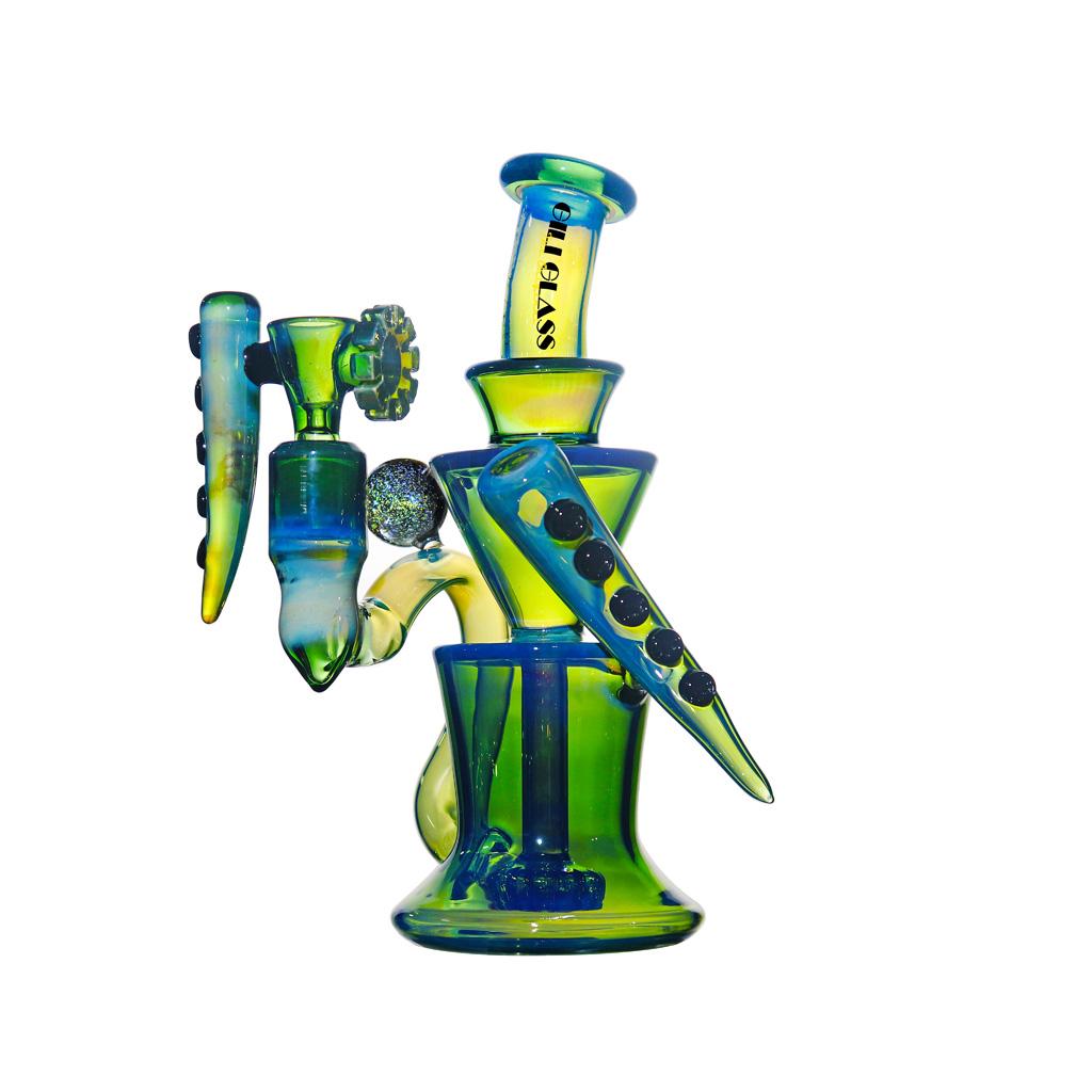 Recycler DAB Rig, 8 inch Premium Glass Bong, Gili Glass